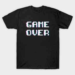 GAME OVER GLITCH PIXEL 8BIT CLASSIC GAMER T-Shirt